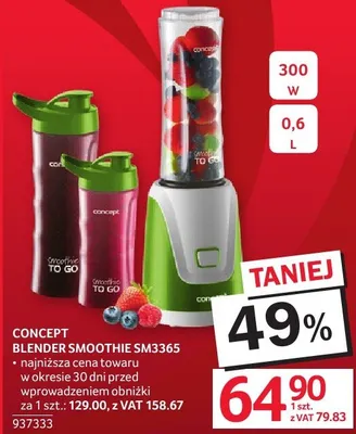 Blender smoothie Concept SM3365 promocja w Selgros