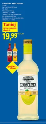 Wódka smakowa Czarnoleska Pigwa promocja w Lidl