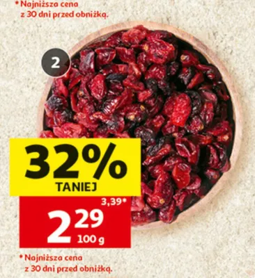 Żurawina cięta suszona słodzona luzem promocja w Auchan