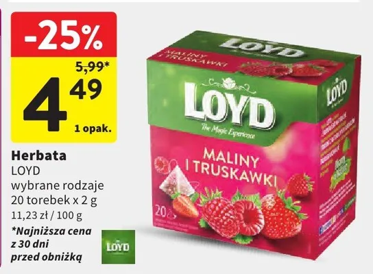 Herbata wybrane rodzaje promocja w Intermarche