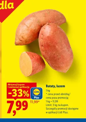 Bataty promocja w Lidl