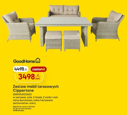Zestaw mebli tarasowych GoodHome Cippertone promocja w Castorama