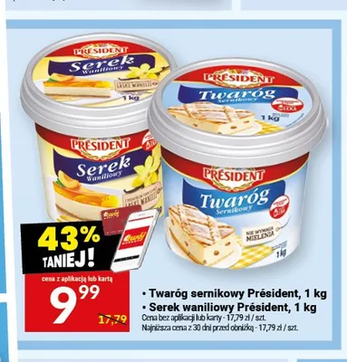 Twaróg sernikowy Président promocja w Twój Market