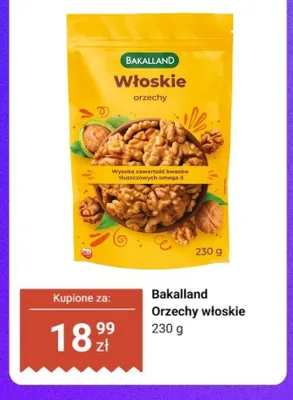 Orzechy włoskie Bakalland promocja w Dino