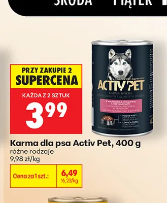 Karma dla psa Activ Pet promocja w Biedronka