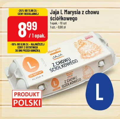 Jaja L Marysia z chowu ściółkowego promocja w POLOmarket