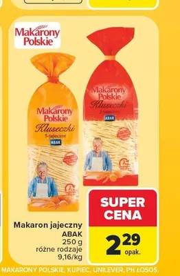 Makaron jajeczny Krajanka Abak promocja w Carrefour