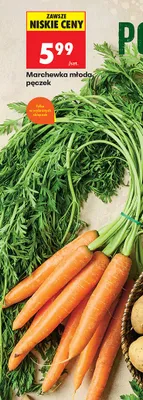 Marchewka młoda pęczek promocja w Biedronka