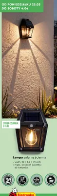 Lampa solarna ścienna promocja w Biedronka