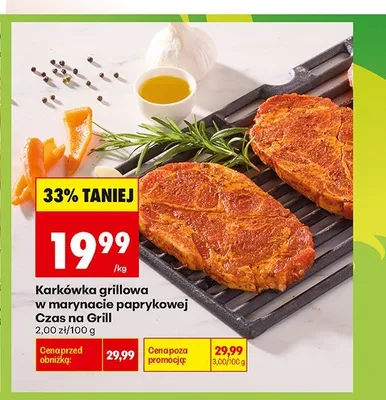 Karkówka grillowa w marynacie paprykowej Czas na Grill promocja w Biedronka