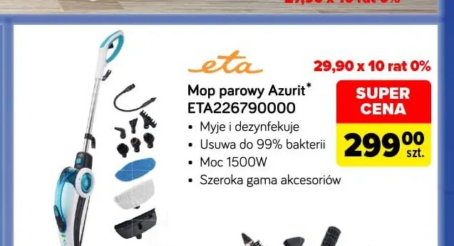 Mop parowy Azurit ETA226790000 Eta promocja w Carrefour