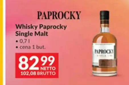 Whisky Paprocky Single Malt promocja w Makro