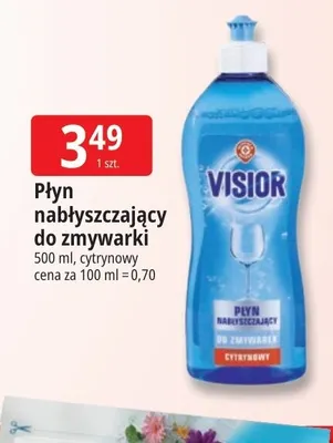 Płyn nabłyszczający do zmywarki cytrynowy Visior promocja w Leclerc
