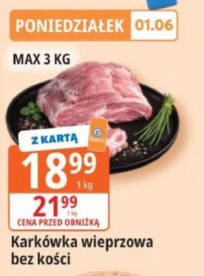 Karkówka wieprzowa bez kości promocja w Leclerc