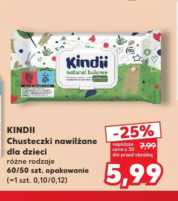 Chusteczki nawilżane dla dzieci Kindii promocja w Kaufland