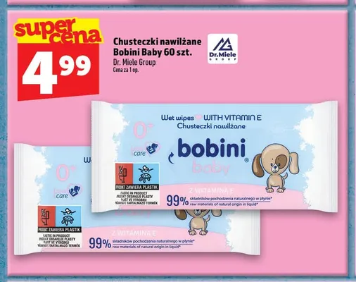 Chusteczki nawilżane Bobini Baby promocja w TOPAZ