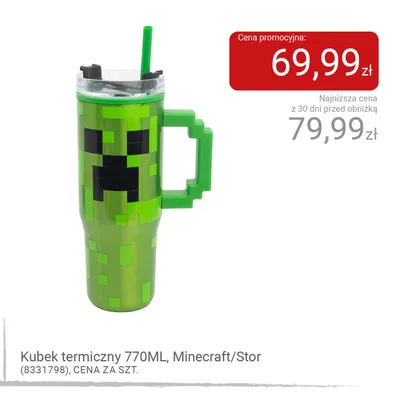 Kubek termiczny Minecraft Stor promocja w Smyk