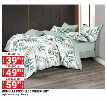 Komplet pościeli z mikrofibry 160x200 cm promocja w Merkury Market