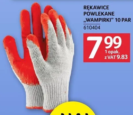 Rękawice powlekane "Wampirki" 10 par promocja w Selgros