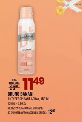 Antyperspirant spray BRUNO BANANI promocja w Drogerie Natura
