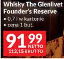 Whisky The Glenlivet Founder's Reserve promocja w Makro