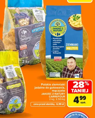 Ziemniaki jadalne do gotowania mączyste polskie Jakość z Natury Carrefour promocja w Carrefour