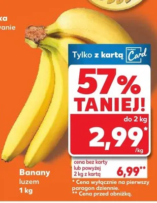 Banany luzem promocja w Kaufland
