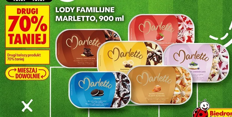 Lody familijne Marletto Cream Flavour promocja w Biedronka
