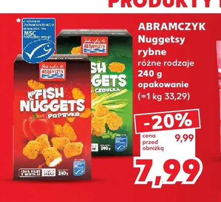 Nuggetsy rybne Abramczyk papryka promocja w Kaufland