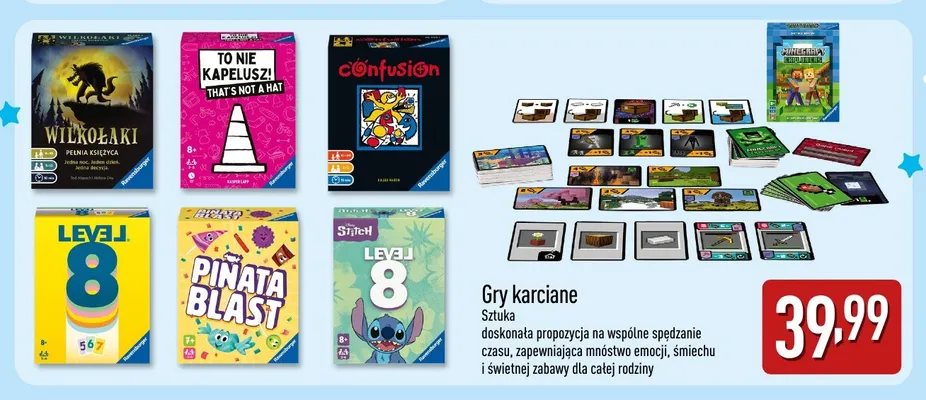 Gry karciane Ravensburger promocja w Aldi