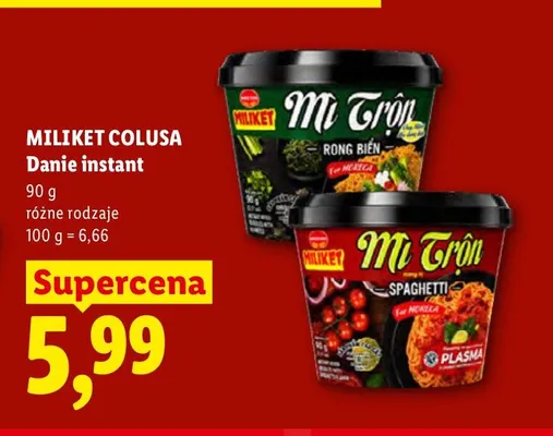 Danie instant Mi Tron Rong Bien Miliket Colusa promocja w Lidl