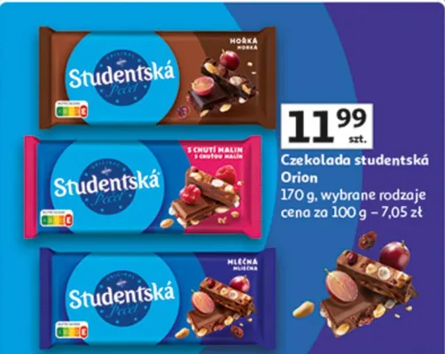 Czekolada studencka Orion promocja w Auchan