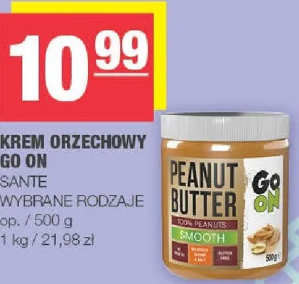 Krem orzechowy Go On promocja w SPAR