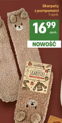 Skarpety z pomponami promocja w Delikatesy Centrum