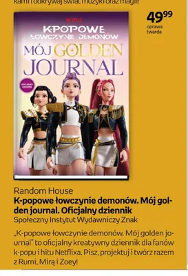 Książka Random House K-popowe łowczynie demonów. Mój golden journal. Oficjalny dziennik promocja w Empik