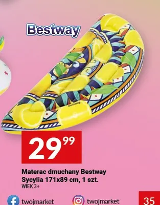 Materac dmuchany Bestway Sycylia promocja w Twój Market