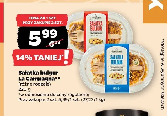Sałatka bulgur La Campagna promocja w Netto