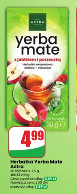 Herbatka Yerba Mate Astra promocja w Dino