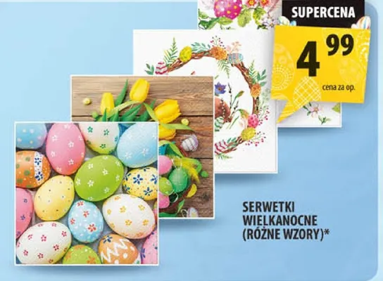 Serwetki wielkanocne (różne wzory) promocja w Arhelan