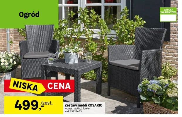 Zestaw mebli ROSARIO w zest.: stolik, 2 fotele promocja w Leroy Merlin