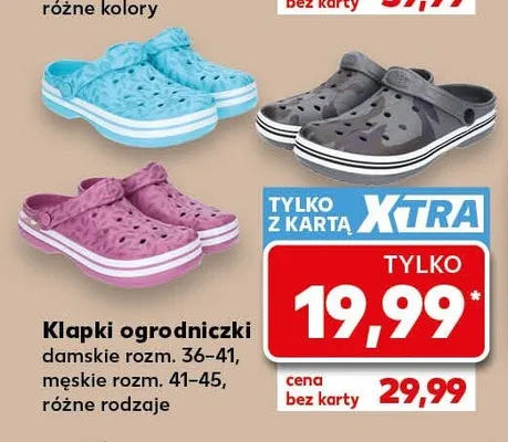 Klapki ogrodniczki damskie promocja w Kaufland