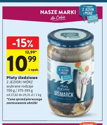 Płaty śledziowe Z Jezior i Mórz promocja w Intermarche