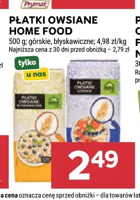 Płatki owsiane Home Food górskie promocja w Stokrotka