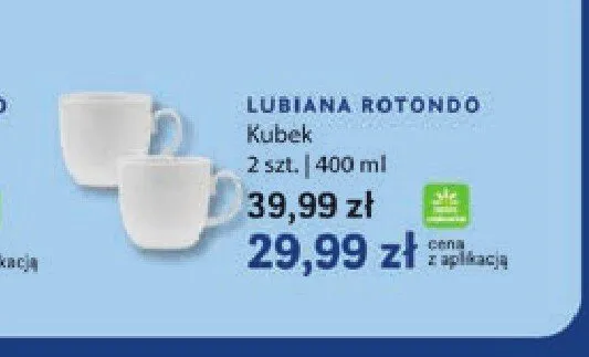 Kubek Lubiana Rotondo 2-pak 400 ml promocja w Stokrotka