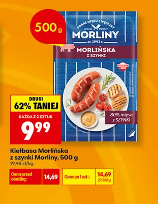 Kiełbasa Morlińska z szynki Morliny promocja w Biedronka