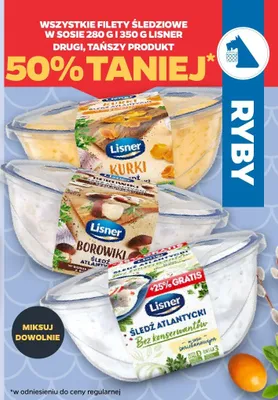 Wszystkie filety śledziowe w sosie 280 g i 350 g DRUGIE -50% promocja w Netto