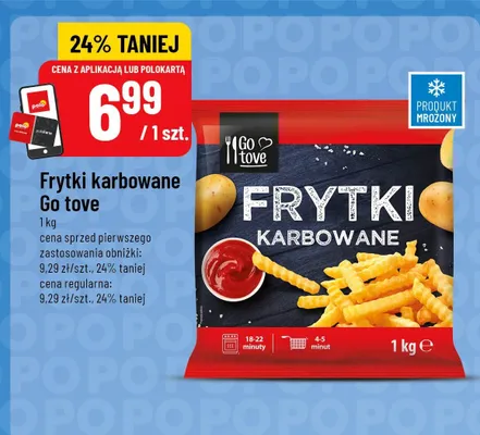 Frytki karbowane Go tove promocja w POLOmarket