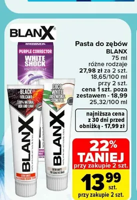 Pasta do zębów Extra White BlanX promocja w Carrefour