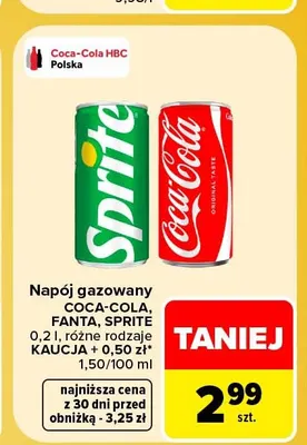 Napój gazowany Coca-Cola promocja w Carrefour