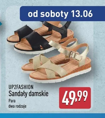 Sandały damskie Up2fashion promocja w Aldi